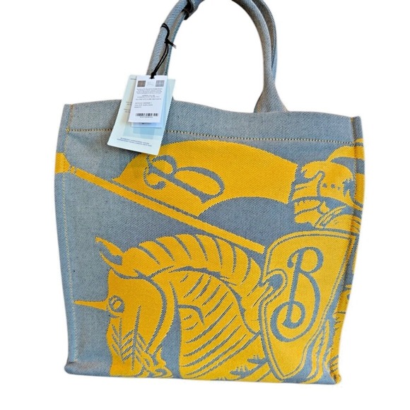 Burberry Handbags - Burberry Unisex Cotton LL EKD Tote in Sunflower, large, with graphic, 8090858